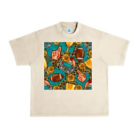 Sandshell american football winner cup and helmet seamless pattern Urban Heavy Tee - BundleAndBundleShop