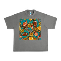 Tornado american football winner cup and helmet seamless pattern Urban Heavy Tee - BundleAndBundleShop