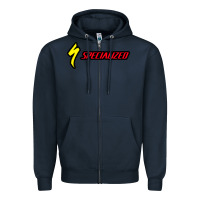 Navy Specialized Bikes Bicycle Zipper Hoodie - linhVisuals