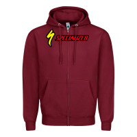 Burgundy Specialized Bikes Bicycle Zipper Hoodie - linhVisuals
