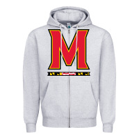 Heather Grey maryland terr Zipper Hoodie - linhVisuals