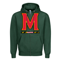 Sports Green maryland terr Zipper Hoodie - linhVisuals