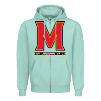 Seafoam maryland terr Zipper Hoodie - linhVisuals