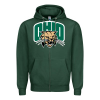 Sports Green ohio bobc Zipper Hoodie - linhVisuals