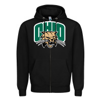 Black ohio bobc Zipper Hoodie - linhVisuals