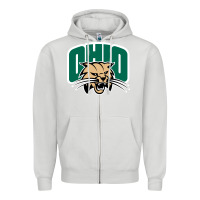 Dove Grey ohio bobc Zipper Hoodie - linhVisuals