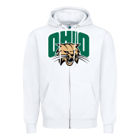 White ohio bobc Zipper Hoodie - linhVisuals
