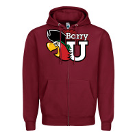 Burgundy barry Zipper Hoodie - linhVisuals