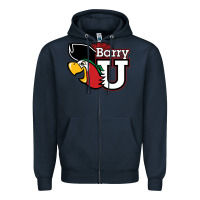 Navy barry Zipper Hoodie - linhVisuals