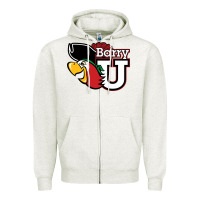 Oatmeal Heather barry Zipper Hoodie - linhVisuals