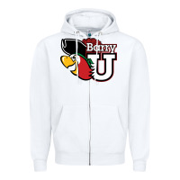 White barry Zipper Hoodie - linhVisuals