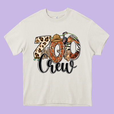 Zoo Crew Safari Animals Heavy Core Tee Designed By Ranaportraitstore
