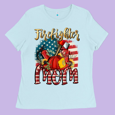 Firefighter Mom Ladies Tee Designed By Fadigitalartstudio