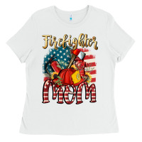 White Firefighter mom Ladies Tee - FaDigitalArtStudio