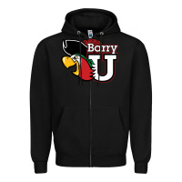 Black barry Zipper Hoodie - linhVisuals