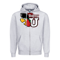 Heather Grey barry Zipper Hoodie - linhVisuals