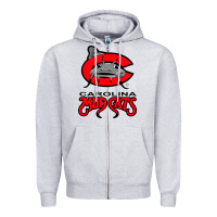 Heather Grey the-carolina-mudcats-merch Zipper Hoodie - linhVisuals