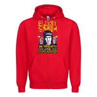 Red Elliott Smith Zipper Hoodie - linhVisuals