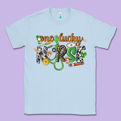 One Lucky Nurse St. Patrick's Day Classic Tee Designed By Cowgirlartshop