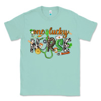 Seafoam One lucky Nurse St. Patrick's Day Classic Tee - CowGirlArtShop