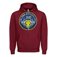Burgundy the-columbia-fireflies-merch Zipper Hoodie - linhVisuals