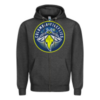 Charcoal Heather the-columbia-fireflies-merch Zipper Hoodie - linhVisuals