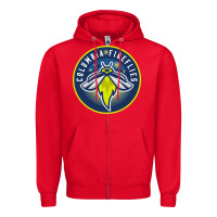 Red the-columbia-fireflies-merch Zipper Hoodie - linhVisuals