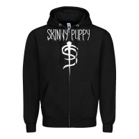 Black Skinny Puppy Zipper Hoodie - linhVisuals