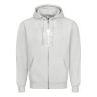 Dove Grey Skinny Puppy Zipper Hoodie - linhVisuals