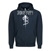 Navy Skinny Puppy Zipper Hoodie - linhVisuals