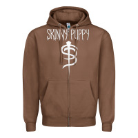 Chestnut Skinny Puppy Zipper Hoodie - linhVisuals