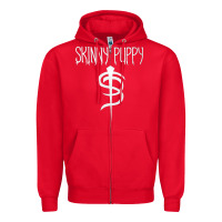Red Skinny Puppy Zipper Hoodie - linhVisuals