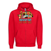 Red headstart let's do this Zipper Hoodie - JahusDesignShop