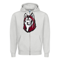 Dove Grey bloomsburg huskies Zipper Hoodie - linhVisuals