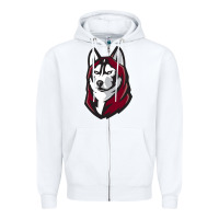 White bloomsburg huskies Zipper Hoodie - linhVisuals