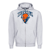 Heather Grey bucknell Zipper Hoodie - linhVisuals