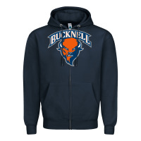 Navy bucknell Zipper Hoodie - linhVisuals
