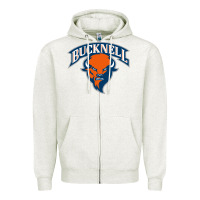 Oatmeal Heather bucknell Zipper Hoodie - linhVisuals