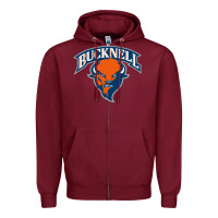 Burgundy bucknell Zipper Hoodie - linhVisuals