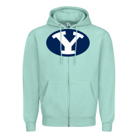 Seafoam byu couga s Zipper Hoodie - linhVisuals