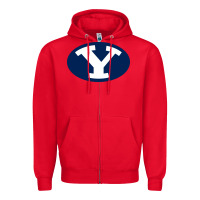 Red byu couga s Zipper Hoodie - linhVisuals