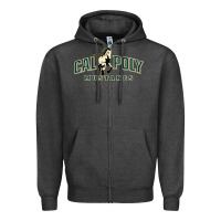 Charcoal Heather cal poly Zipper Hoodie - linhVisuals