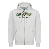 Dove Grey cal poly Zipper Hoodie - linhVisuals