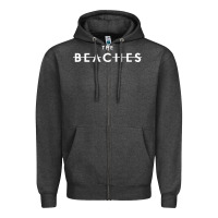 Charcoal Heather the beaches Zipper Hoodie - linhVisuals