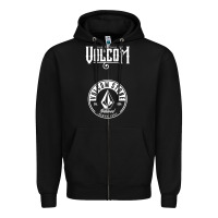 Black Volcom Style Zipper Hoodie - linhVisuals