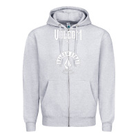Heather Grey Volcom Style Zipper Hoodie - linhVisuals