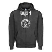 Charcoal Heather Volcom Style Zipper Hoodie - linhVisuals