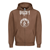 Chestnut Volcom Style Zipper Hoodie - linhVisuals