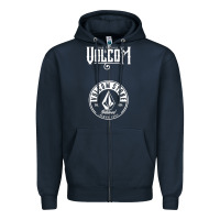 Navy Volcom Style Zipper Hoodie - linhVisuals