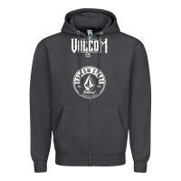 Smoke Volcom Style Zipper Hoodie - linhVisuals